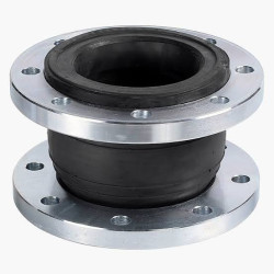 Carbon Steel Galvanized EPDM Flexible Flange Concentric Reducer Rubber Joint Flange size: DN125 – DN100 Length: 150 mm