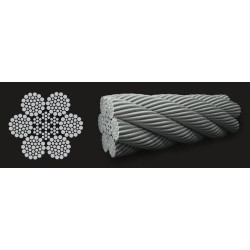 PENNANT WIRE - 52MM DIA X 20MTR, 6X36 IWRC GALV'D S.W.R WORKING LOAD LIMIT 39MT