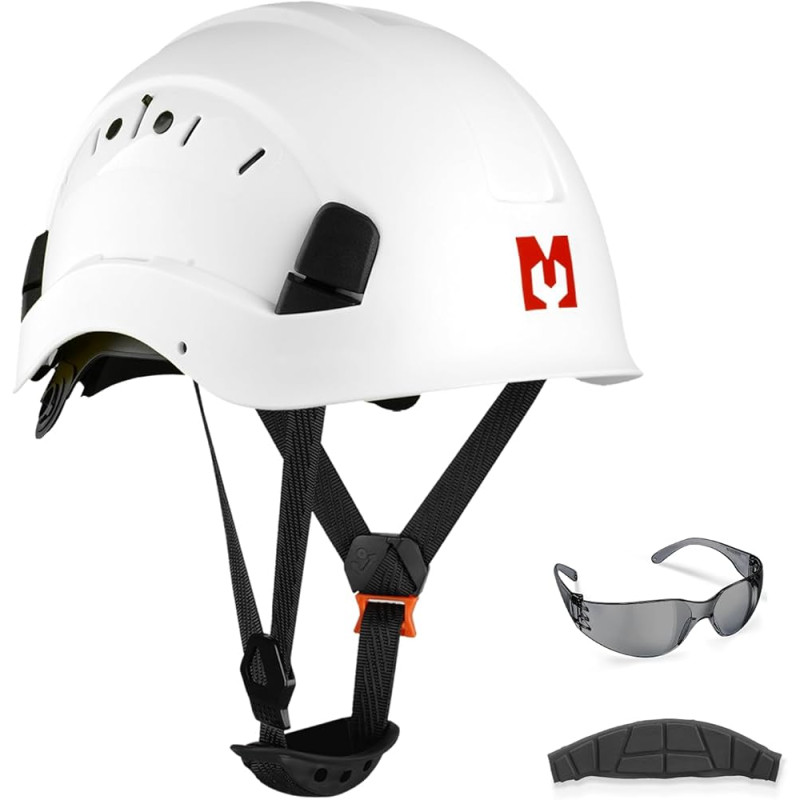 ABS SAFETY HELMET WITH VISOR HEAD SIZE 53/63CM WHITE