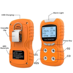 XLA Alert Détecteur de gaz portable testeur de gaz avec 4 clips de gaz