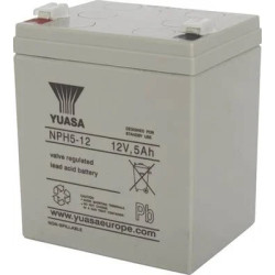 Yuasa NPH 5-12 NPH 5-12 VRLA 12 V 5 Ah AGM (W x H x D) 90 x 106 x 70 mm 6.35 mm blade terminal Maintenance-free